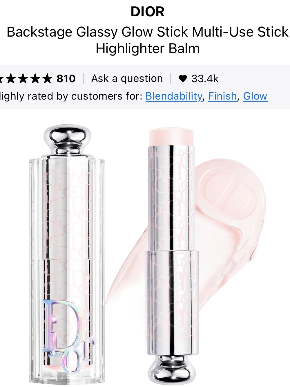 Dior Sheer Glossy Jelly Highlighter Balm NIB